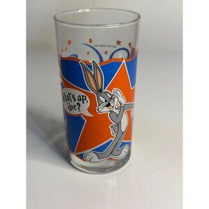VTG Y2K Bugs Bunny Smuckers Drinking Glass - 5" Looney Tunes Cartoon Collectible